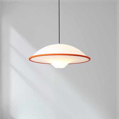 Modern Minimalist Round Acrylic 1-Light Pendant Light For Living Room