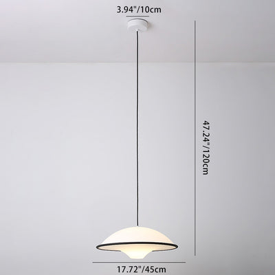 Modern Minimalist Round Acrylic 1-Light Pendant Light For Living Room