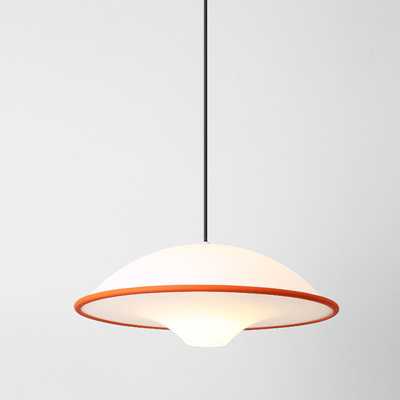 Modern Minimalist Round Acrylic 1-Light Pendant Light For Living Room