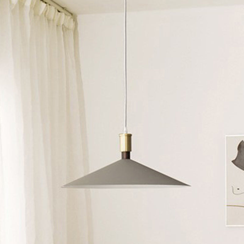 Contemporary Nordic Cone Iron 1-Light Pendant Light For Living Room