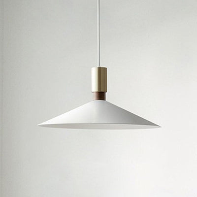 Contemporary Nordic Cone Iron 1-Light Pendant Light For Living Room