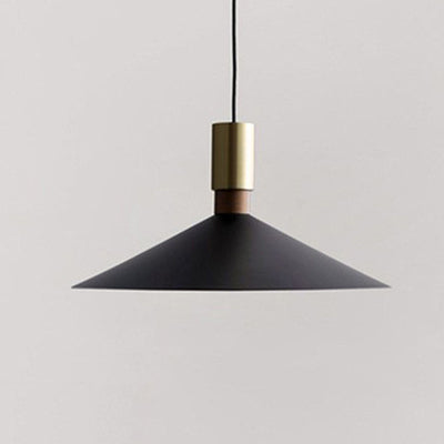 Contemporary Nordic Cone Iron 1-Light Pendant Light For Living Room