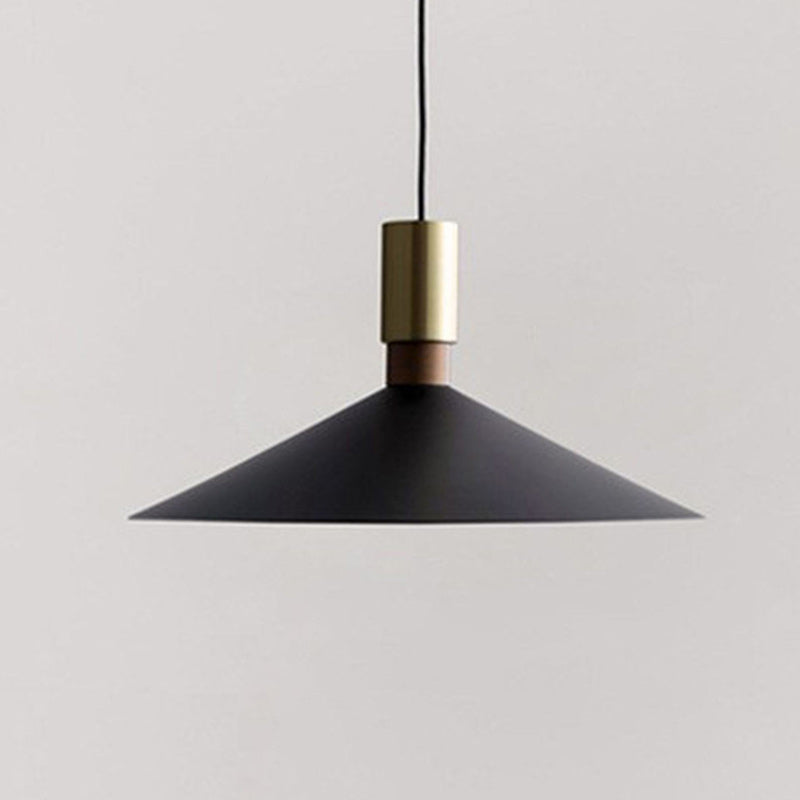 Contemporary Nordic Cone Iron 1-Light Pendant Light For Living Room