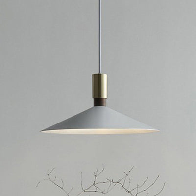 Contemporary Nordic Cone Iron 1-Light Pendant Light For Living Room