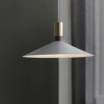 Contemporary Nordic Cone Iron 1-Light Pendant Light For Living Room