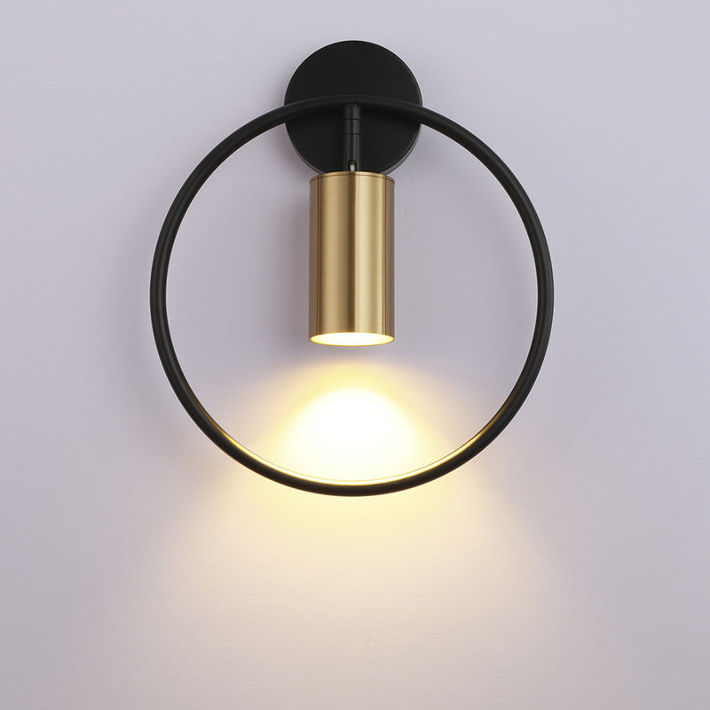 Contemporary Luxury Round Iron 1-Light Wall Sconce Lamp For Living Room