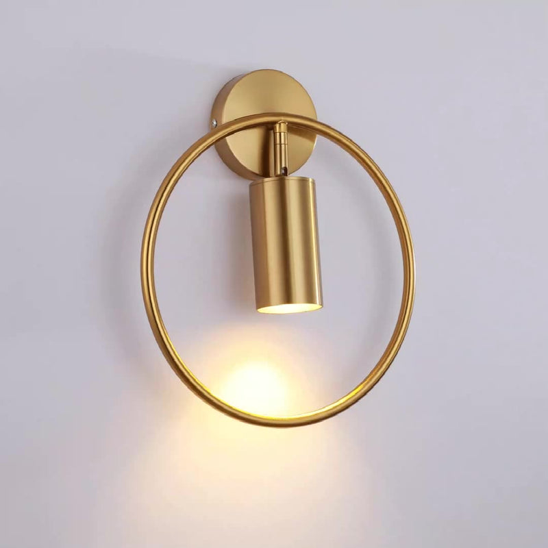 Contemporary Luxury Round Iron 1-Light Wall Sconce Lamp For Living Room