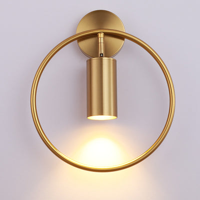 Contemporary Luxury Round Iron 1-Light Wall Sconce Lamp For Living Room