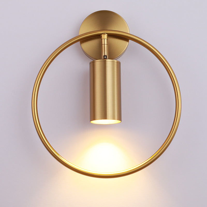 Contemporary Luxury Round Iron 1-Light Wall Sconce Lamp For Living Room