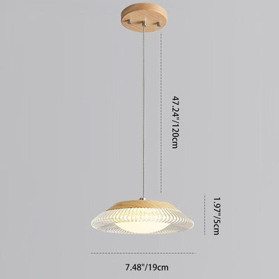 Contemporary Nordic Round Iron Acrylic LED Pendant Light For Living Room