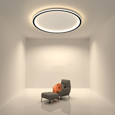 Modern Minimalist Round Iron Acrylic LED Flush Mount Ceiling Light For Living Room