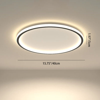 Modern Minimalist Round Iron Acrylic LED Flush Mount Ceiling Light For Living Room