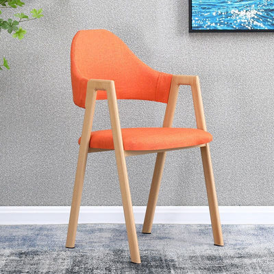 Contemporary Nordic Round Iron Fabric Chair Backrest Armrest For Living Room