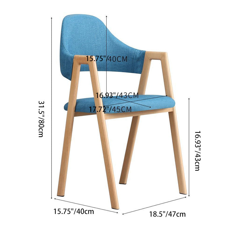 Chaise en fer ronde nordique contemporaine avec dossier et accoudoir en tissu pour salon 