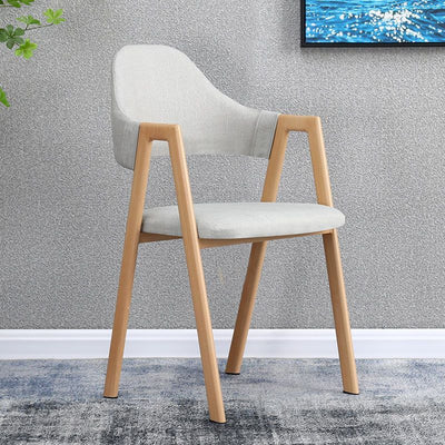 Chaise en fer ronde nordique contemporaine avec dossier et accoudoir en tissu pour salon 