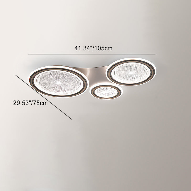 Modern Simplicity Round Aluminum Acrylic LED Flush Mount Ceiling Light For Living Room