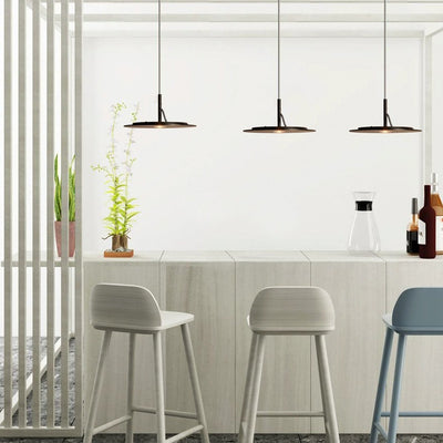 Modern Minimalist Round Iron LED Pendant Light For Living Room