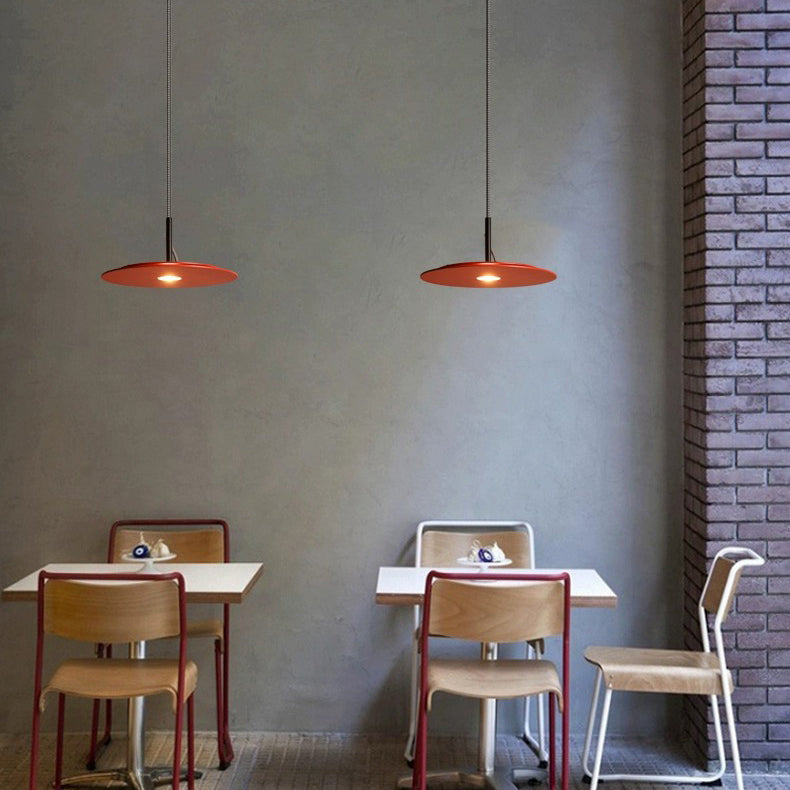 Modern Minimalist Round Iron LED Pendant Light For Living Room