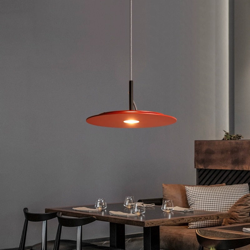 Modern Minimalist Round Iron LED Pendant Light For Living Room