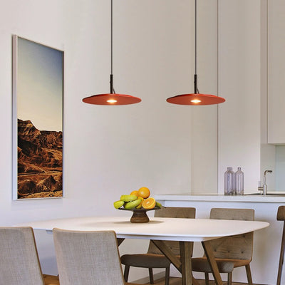 Modern Minimalist Round Iron LED Pendant Light For Living Room