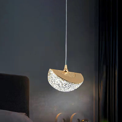 Modern Minimalist Round Base Iron Acrylic LED Pendant Light For Living Room