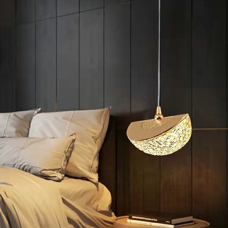 Modern Minimalist Round Base Iron Acrylic LED Pendant Light For Living Room