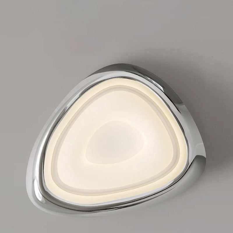 Contemporary Creative Irregular Triangle PE Resin LED Flush Mount Ceiling Light For Living Room