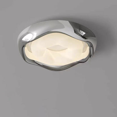 Contemporary Creative Irregular Triangle PE Resin LED Flush Mount Ceiling Light For Living Room