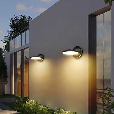 Modern Minimalist Rotatable Waterproof Round Aluminum Acrylic LED Wall Sconce Lamp For Outdoor