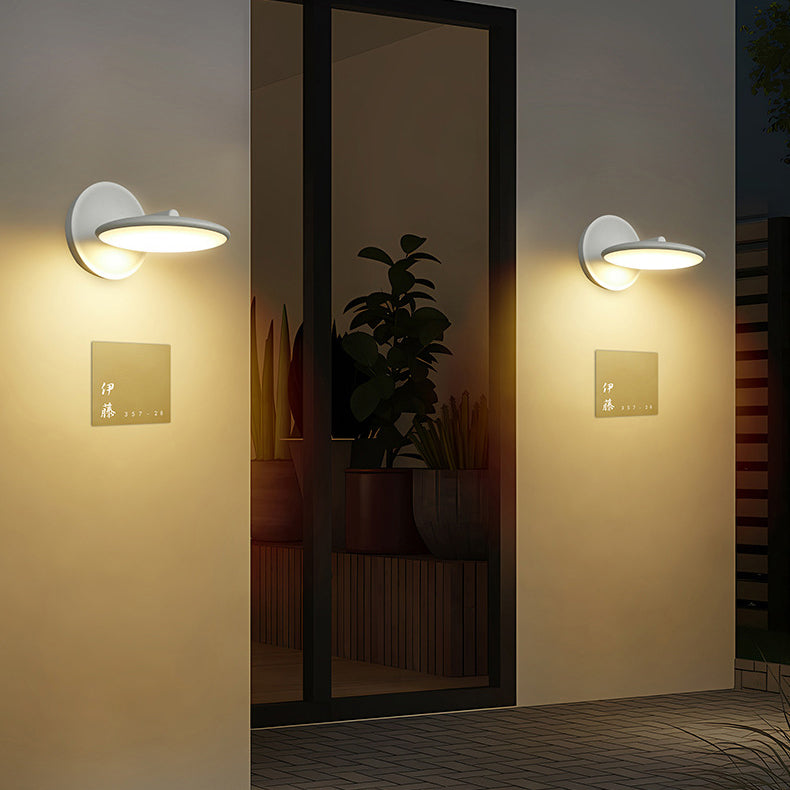 Modern Minimalist Rotatable Waterproof Round Aluminum Acrylic LED Wall Sconce Lamp For Outdoor