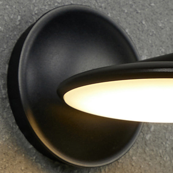 Modern Minimalist Rotatable Waterproof Round Aluminum Acrylic LED Wall Sconce Lamp For Outdoor