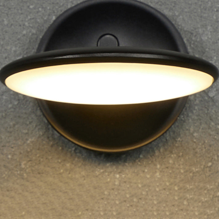 Modern Minimalist Rotatable Waterproof Round Aluminum Acrylic LED Wall Sconce Lamp For Outdoor