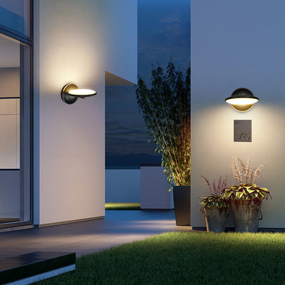 Modern Minimalist Rotatable Waterproof Round Aluminum Acrylic LED Wall Sconce Lamp For Outdoor