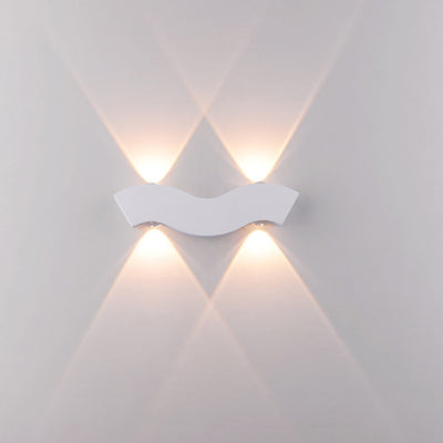 Modern Simplicity Waterproof Aluminum Wave LED Wall Sconce Lamp For Outdoor