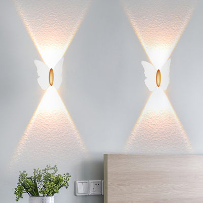 Modern Minimalist Butterfly Waterproof Aluminum LED Wall Sconce Lamp For Outdoor