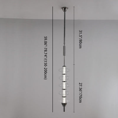 Zeitgenössische kreative Kürbis Hardware Glas LED Pendelleuchte für Wohnzimmer 