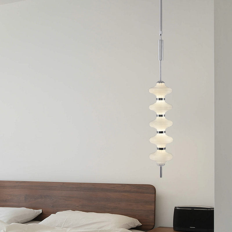 Zeitgenössische kreative Kürbis Hardware Glas LED Pendelleuchte für Wohnzimmer 