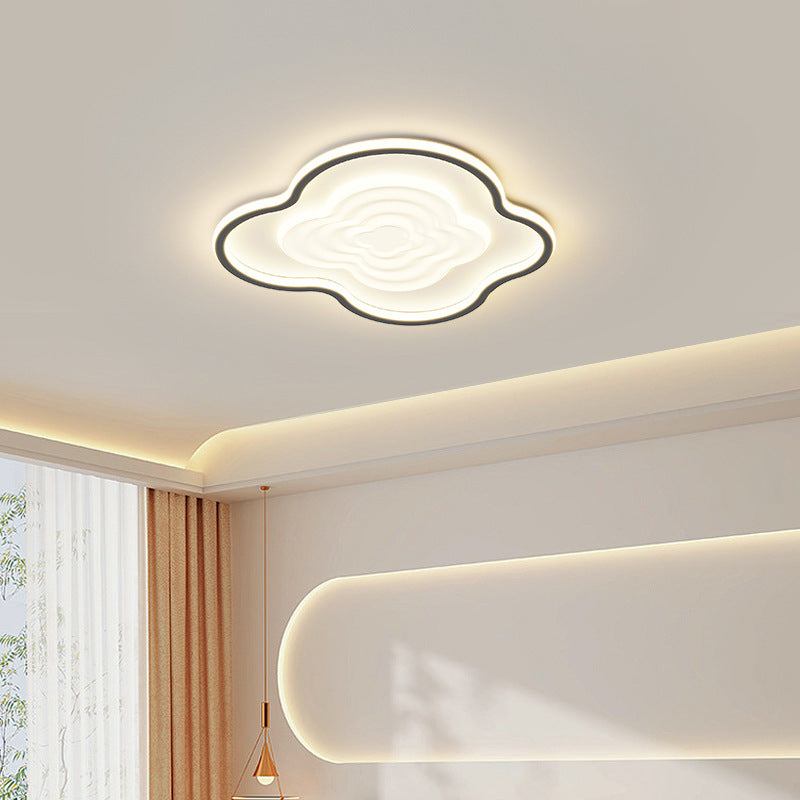 Modern Minimalist Irregular Shape Iron Acrylic Aluminum LED Flush Mount Ceiling Light For Bedroom