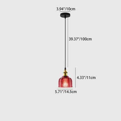 Zeitgenössische nordische prismatische Glas-Pendelleuchte mit 1 Licht für Wohnzimmer 