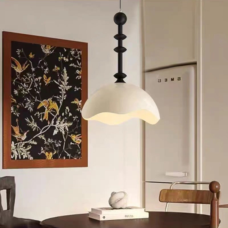 Zeitgenössische nordische Welle Eierschale Aluminium Eisen Acryl LED Pendelleuchte für Wohnzimmer 