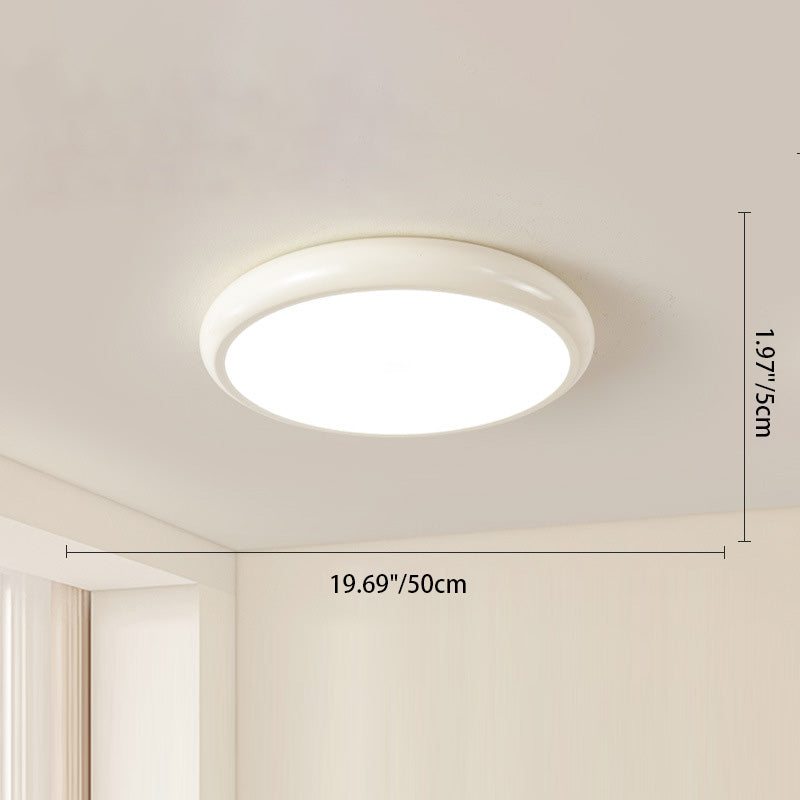 Modern Minimalist Round Iron Acrylic LED Flush Mount Ceiling Light For Living Room