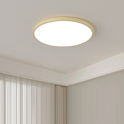 Modern Minimalist Round Iron Acrylic LED Flush Mount Ceiling Light For Living Room