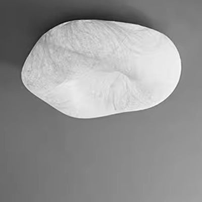 Modern Minimalist Cloud Mulberry Silk LED Flush Mount Ceiling Light For Living Room