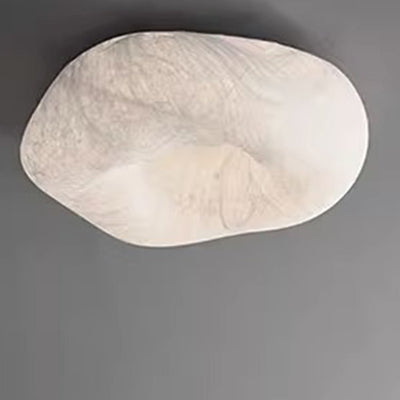 Modern Minimalist Cloud Mulberry Silk LED Flush Mount Ceiling Light For Living Room