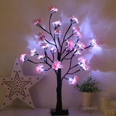 Moderne Art Deco Simulation Blume Baum Form LED Tisch Lampe Für Schlafzimmer 