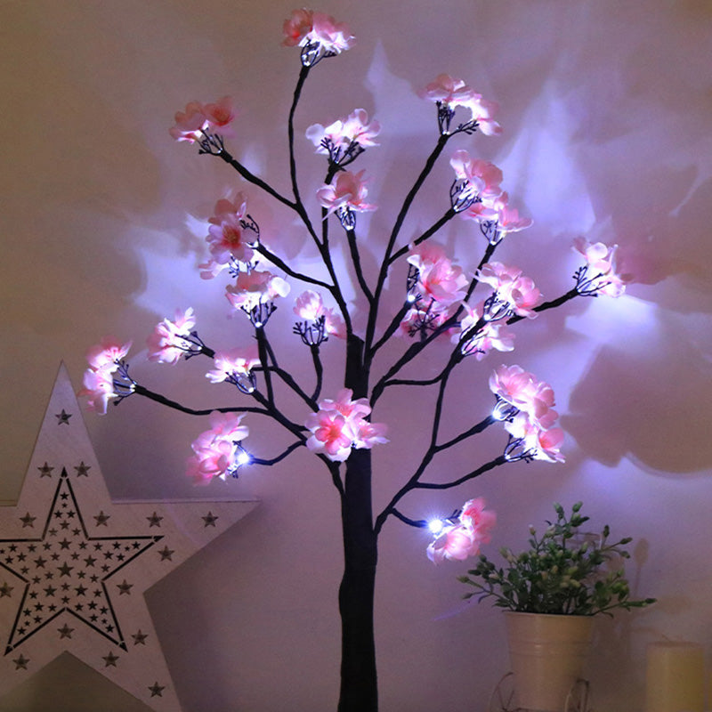 Moderne Art Deco Simulation Blume Baum Form LED Tisch Lampe Für Schlafzimmer 