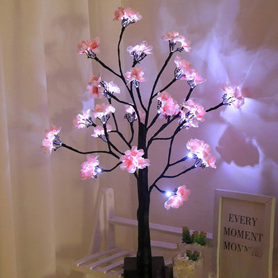 Moderne Art Deco Simulation Blume Baum Form LED Tisch Lampe Für Schlafzimmer 