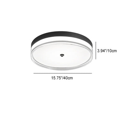 Modern Minimalist Round Aluminum Acrylic LED Flush Mount Ceiling Light For Living Room