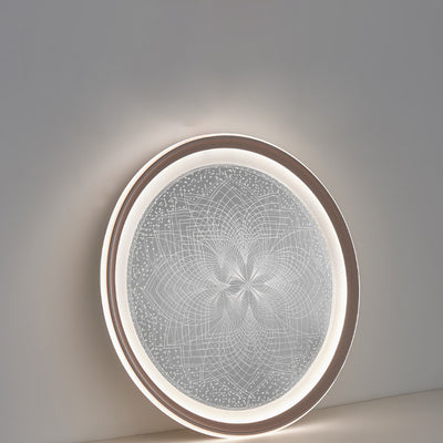 Modern Minimalist Round Dandelion Aluminum Acrylic LED Flush Mount Ceiling Light For Living Room