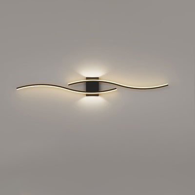 Modern Minimalist Geometric Long Strip Iron Acrylic LED Wall Sconce Lamp For Hallway